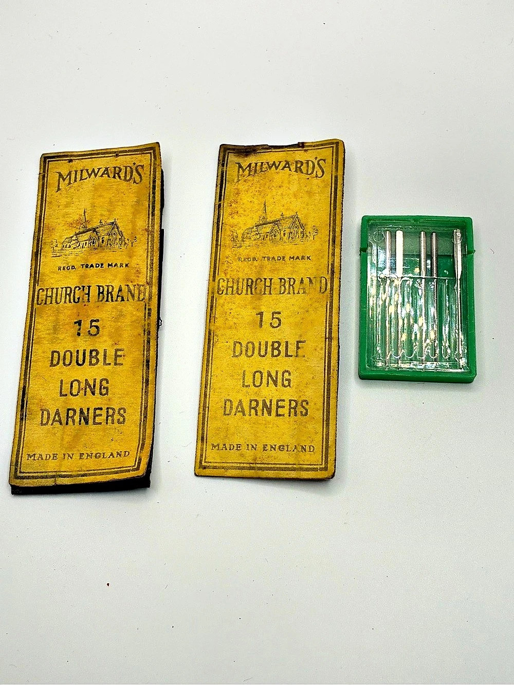 Midward's Church Brand 15 Double Long Darners Vintage Sewing Needles